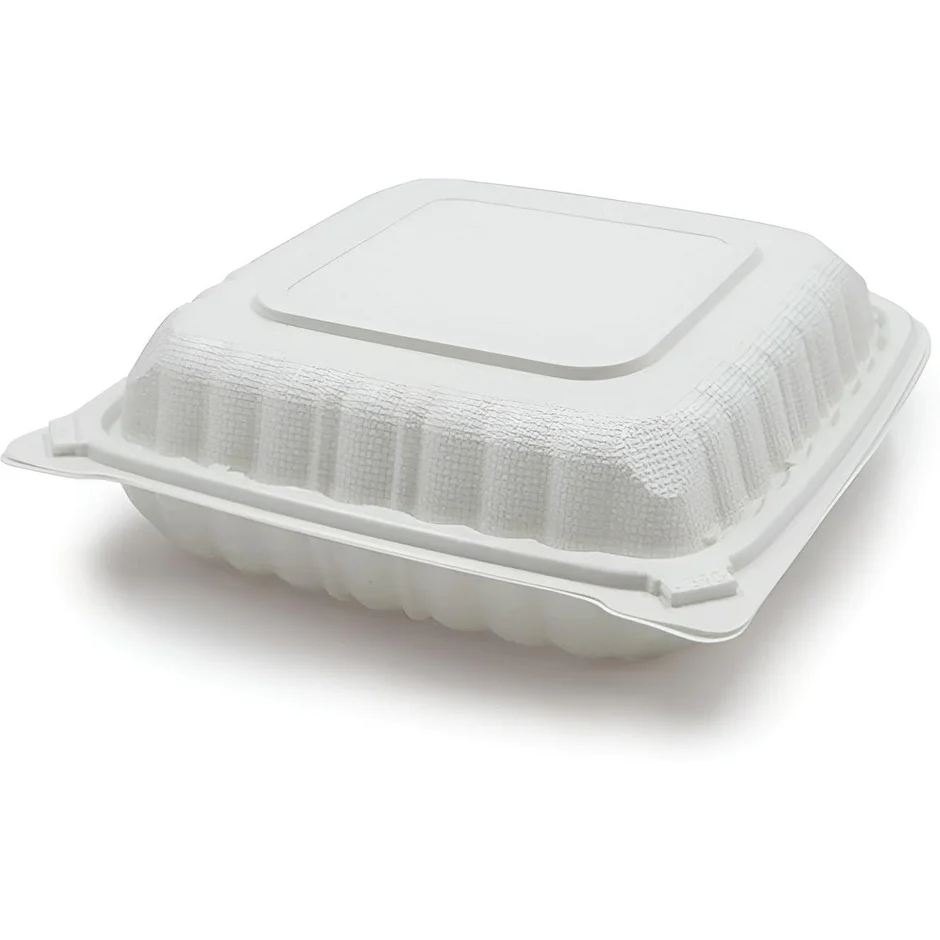 Wholesale 8x8 Plastic Hinged Microwave Containers – 1 Compartment — bulk restaurant supply Saint John NB