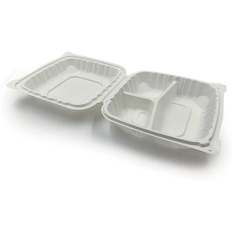 Wholesale 8x8 Plastic Hinged Containers – 3 Compartment Bulk — bulk restaurant supply Saint John NB