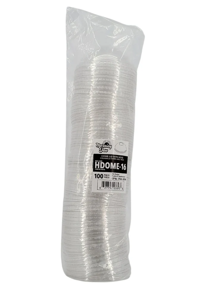 Wholesale Clear Dome Lids with Hole – Fits 16/20/24 oz Cups — bulk restaurant supply Saint John NB