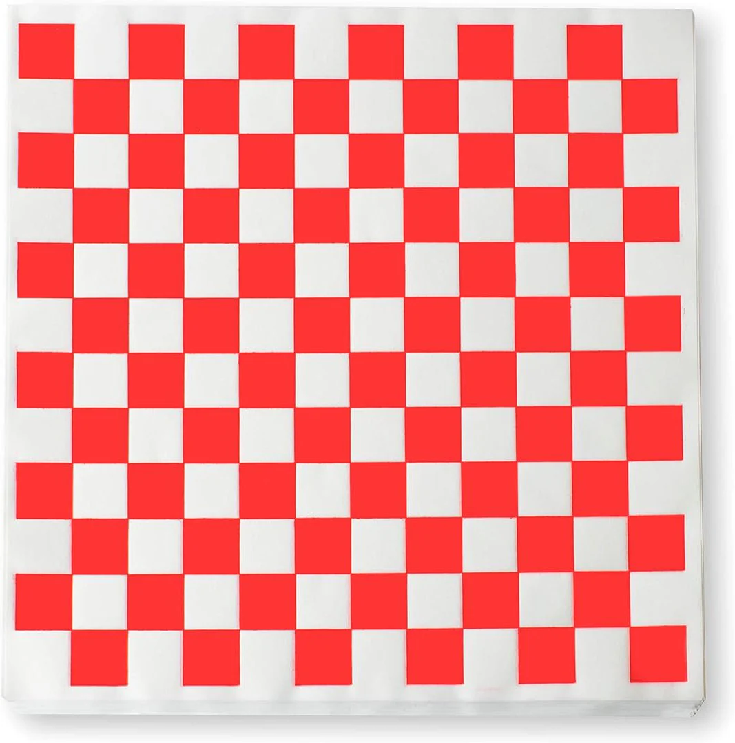 Wholesale Red Checker Greaseproof Paper Sheets 12x12 – Bulk — bulk restaurant supply Saint John NB
